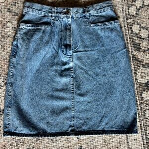 Christopher & Banks Classic Blue Denim Pencil Skirt